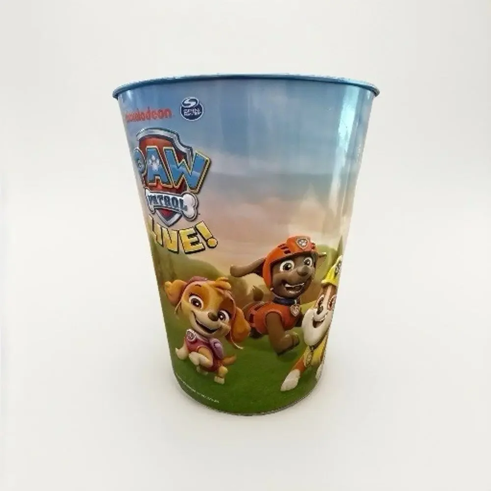 Paw Patrol Is On A Roll Live 2023 Popcorn Bucket 3.8L Metal Tin HTF 7.5”